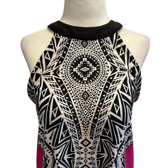 Venus Sheath Dress Black, White and Pink Small - Picture 2 of 13